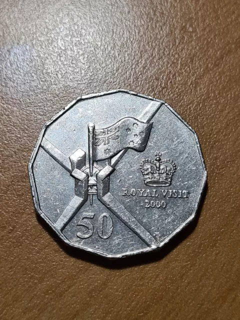 2000 50 Cent Royal Visit Coin  Circulated  F