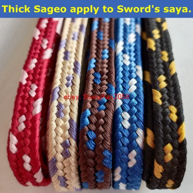 HighQuality Thick Sageo Synthetic Silk Wrapping Cord for Japan Sword Katana Saya