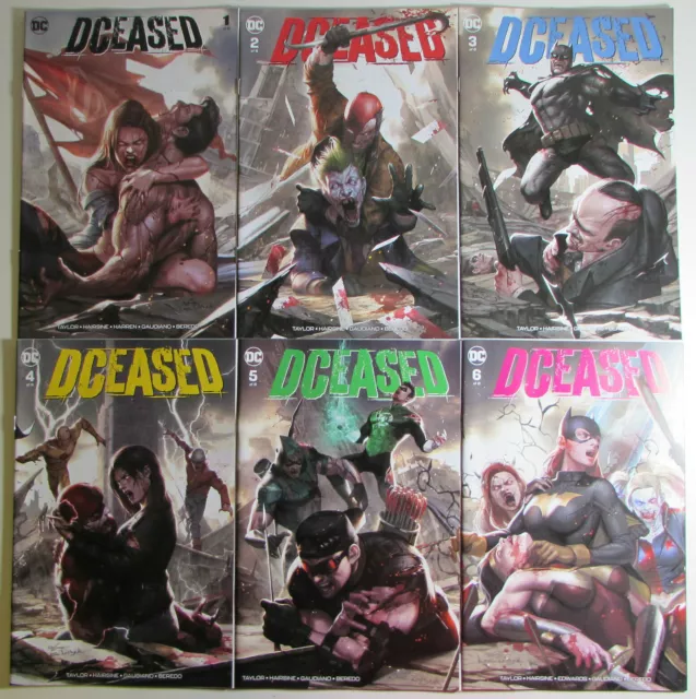 DCeased Lot of 6 #1-6 DC (2019) Midtown Inhyuk Lee Connecting Variant Comics