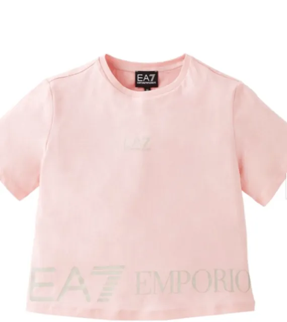 EA7 Emporio Armani Girls Short Sleeve T-Shirt Pink 10yrs. BNWT rrp £50