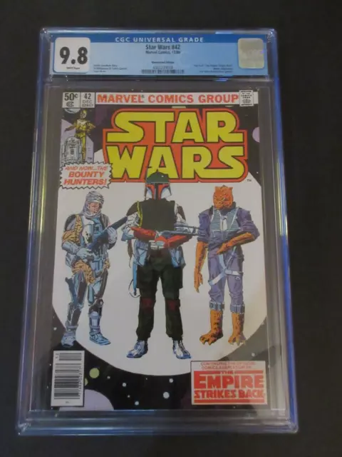 Star Wars #42 CGC 9.8 WHITE Pages Newsstand Edition 1980 1st Boba Fett