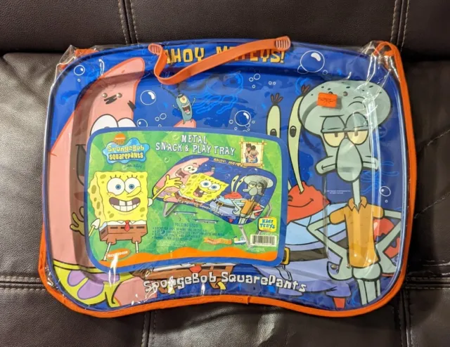 Rare New Sealed 2004  Spongebob Squarepants Metal Snack & Play Folding  Tray