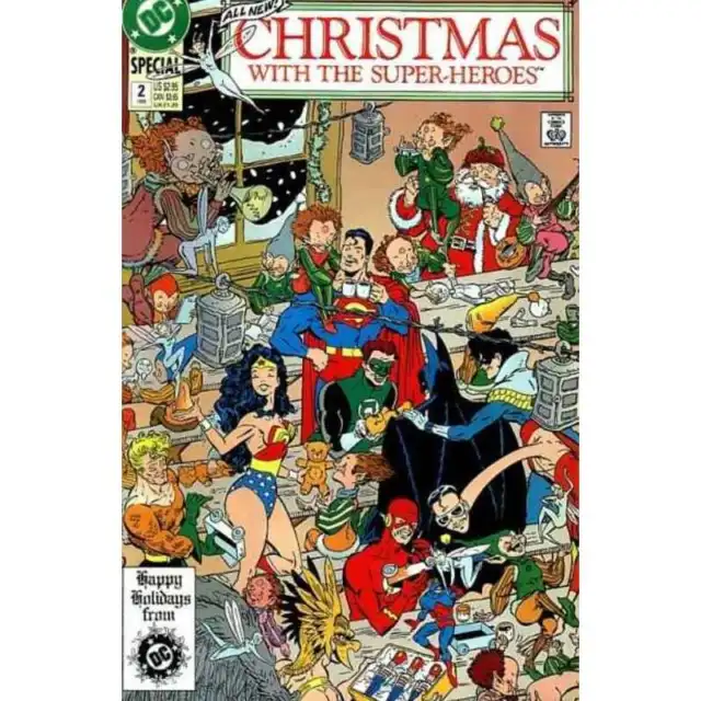 Christmas with the Super-Heroes #2 in Very Fine + condition. DC comics [q,
