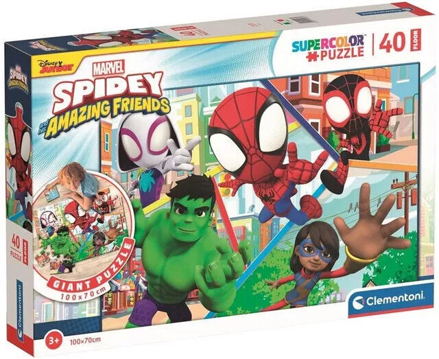 Puzzle podłogowe 40 elementów. Spidey i przyjaciele