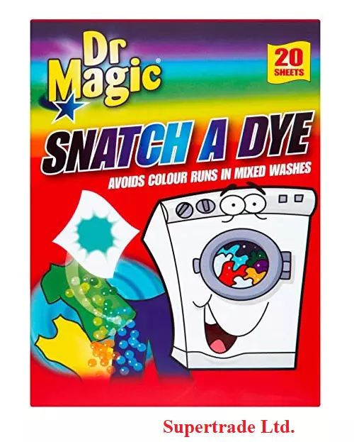 Dr Magic Snatch a Dye Avoids Colour Runs in Mixed Washes - 20 Sheets Laundry X 3