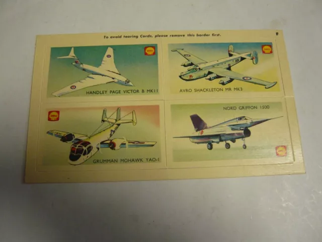 2 Vintage unseparated Aircrafts of the World card sheets