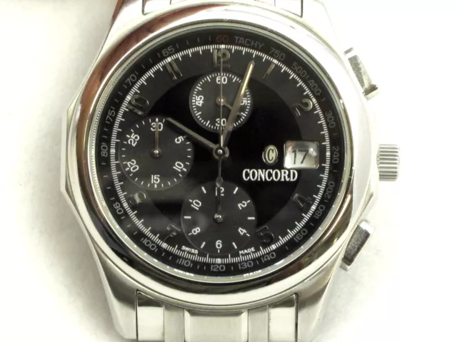 New Vintage Men's Concord Ventu Chronograph  Automatic Watch 37 Jewel Tachymeter