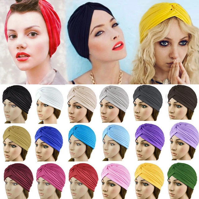 Turbante Donna Sans Boutique – Sciarpa Hijab In Poliestere – Per Chemio, Perdita Capelli O Uso Quotidiano – Molti Colori