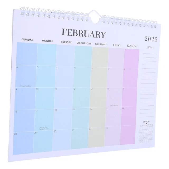 WALL CALENDAR 2025 Jan 2025 Dec 2025 12 Months Hanging Monthly Calendar Large £10.42 PicClick UK