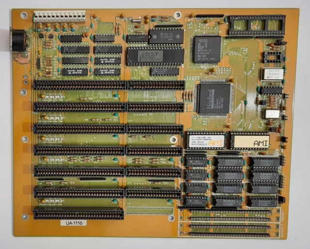 UNIQUE UA-1116 ISA 286 Mainboard + AMD 80286 16MHz + 1MB RAM