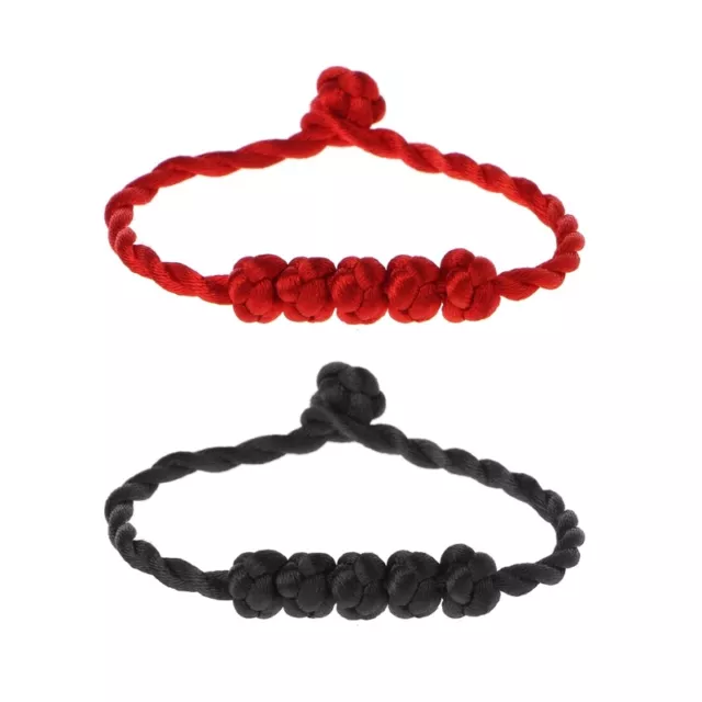 Eye-catching Kabbalah Bracelet 5 Knotted Beads String Braided Bracelets
