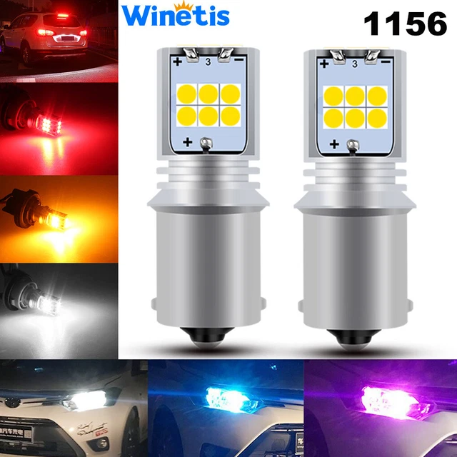 1156 BA15S 7506 LED Turn Signal Backup Reverse Brake Stop Light Replace Bulbs
