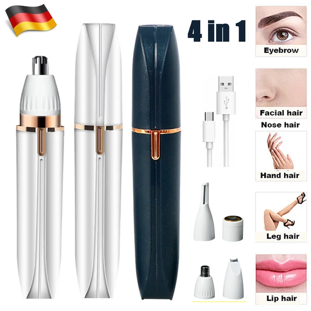 Depiladora 4 en 1 Depiladora Eléctrica Cejas Afeitadora Cortadora de pelo USB