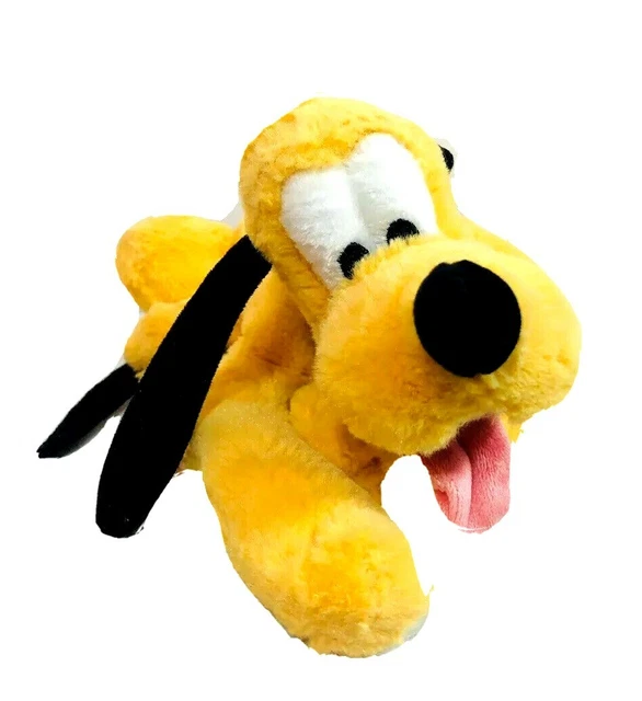 DISNEY WORLD PARKS Pluto Dog Plush 10" Lying Down Stuffed Animal Toy