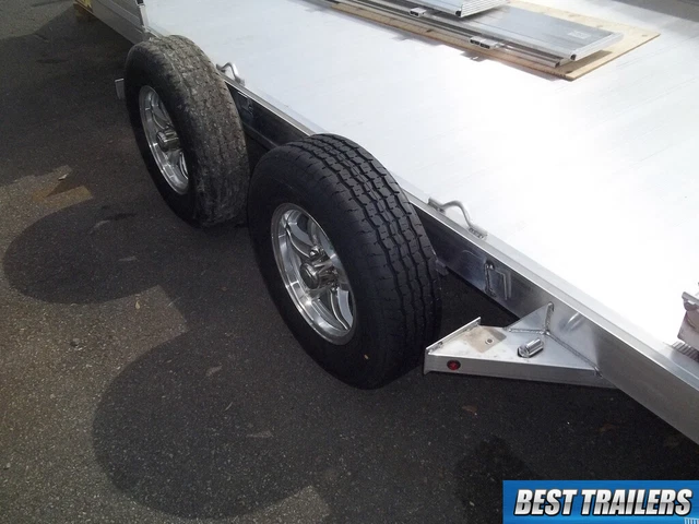 aluma 8116 SR 7 x 16 double atv trailer side load utv aluminum utility w sides 2