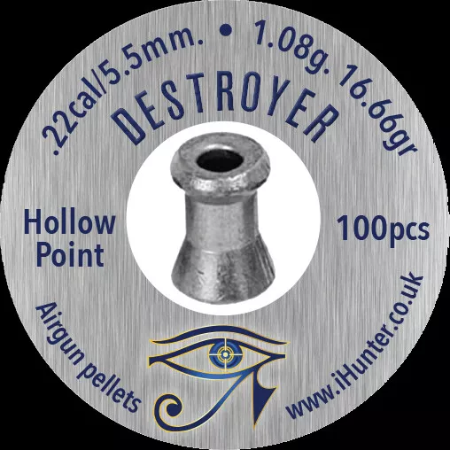 Reaper 1440 Domed Hollow Point .22/5.5mm Airgun Pellets (Qty250