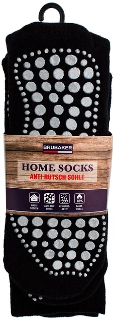 BRUBAKER 4 paires de chaussettes antidérapantes antidérapantes antidérapantes 3