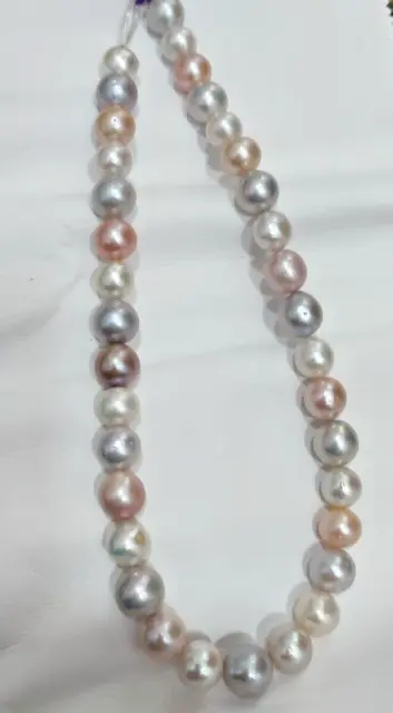 Collana donna RAJOLA filo di perle di fiume sfere multicolor mm12-13 circa