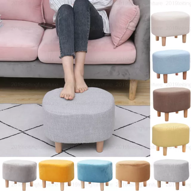 Footstool Footrest Pouffe Foot Stool Padded Ottoman Seat Bench