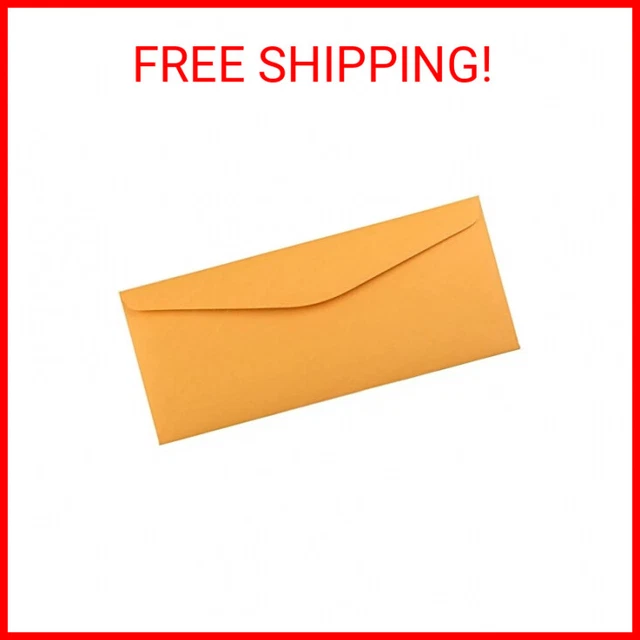 JAM PAPER #11 Envelopes - 4 1/2 x 10 3/8 - Brown Kraft Manila - 50/Pack