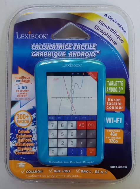 Tablette Calculatrice Pocket Graph Lexibook Bleue NEUVE Graphique Android