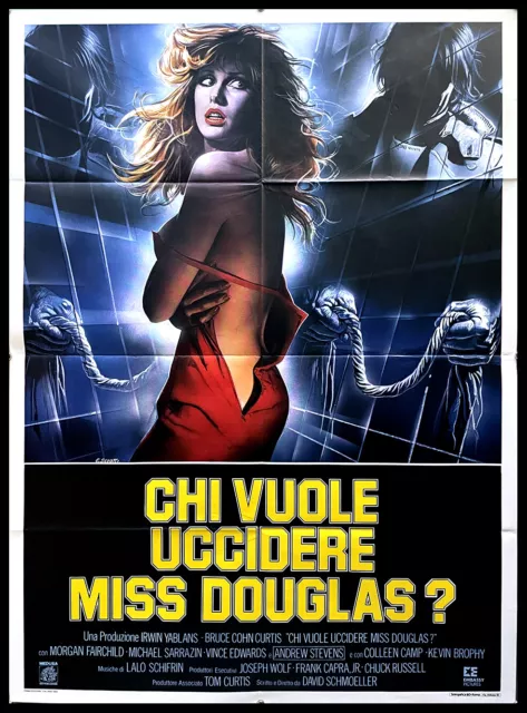 1982 *  Manifesto 2F Cinema "Chi Vuole Uccidere Miss Douglas - Michael Sarrazin,