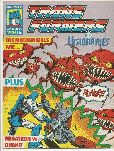 TRANSFORMERS APRIL 1989 Vintage Marvel UK Comic Book 214 9 95 transformers-april-1989-vintage-marvel-uk-comic-book-214-9-95
