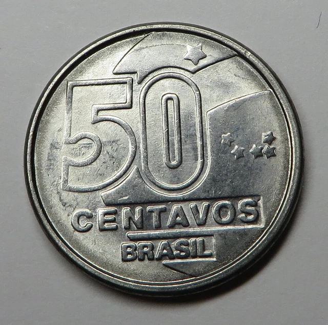 Brazil 50 Centavos 1989 Stainless Steel KM#614 UNC