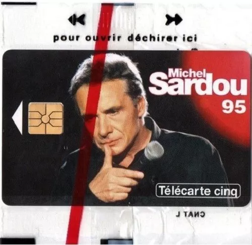 Télécarte 5 Unités Michel Sardou 95 / Phonecote Gn198 / Neuve Sous Blister