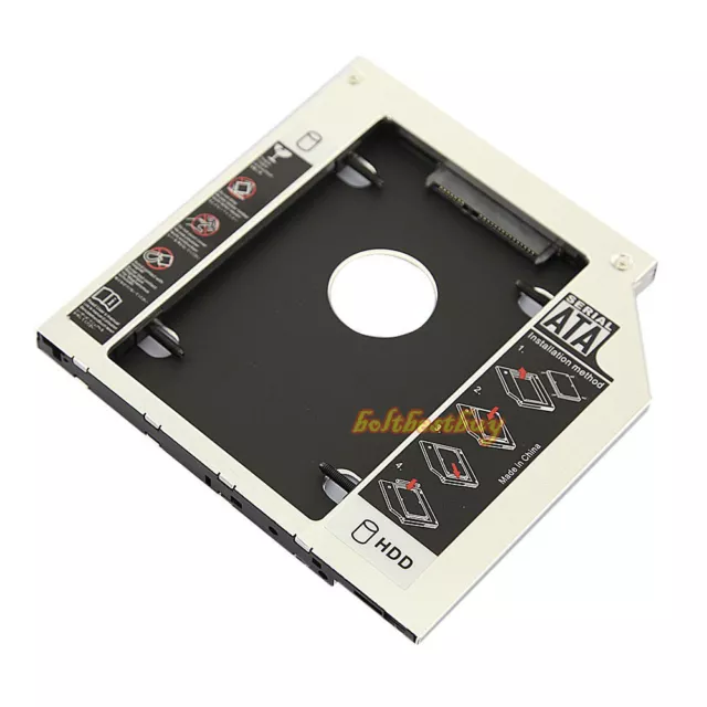 9.5mm 2nd SSD HDD Hard Drive Caddy Tray SATA CD / DVD-ROM Optical Bay Universal