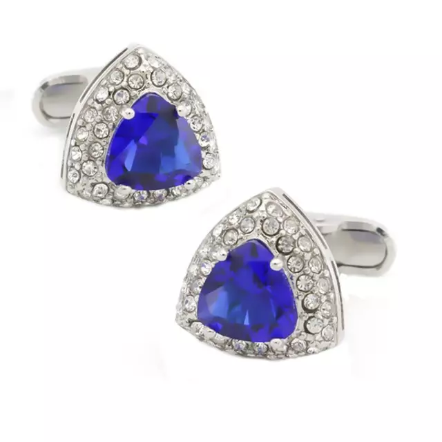 Blue Cufflinks Royal Crown Smart Shirt Fashion Mens Jewellery Office Wedding UK