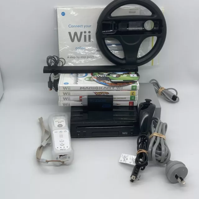 Restored Nintendo Wii Console Mario Kart Wii and Wheel - White (Refurbished)