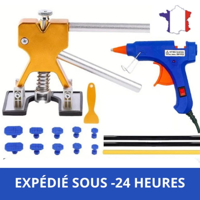 Kit Débosselage Sans Peinture MSW 33 Pièces | Pistolet à Colle + Ventouses | Réparation Carrosserie