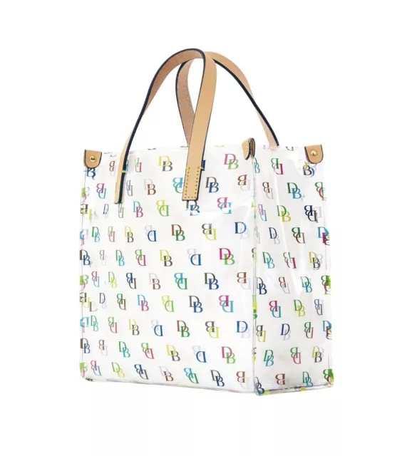 Dooney & Bourke It Lunch Bag Small Multi Color DB Logo's Clear Shopper Bag🌺New