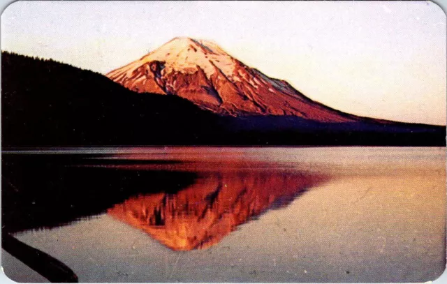 Sunrise on Mt. St. Helens, SPIRIT LAKE, Washington Chrome Postcard