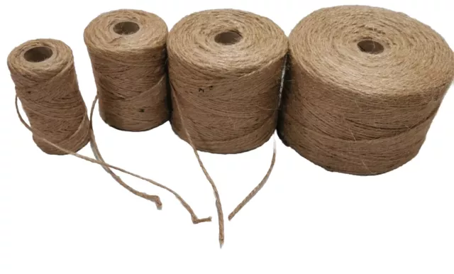 Jute Schnur Ø 3mm Bindfäden Garten Kordel Natur Bastelschnur Hanfgarn 40m-500m