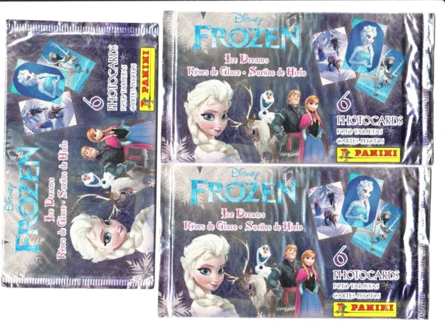 2015 Panini Disney Frozen "Ice Dreams" Lot Of Three Packs~6 Photocards Per Pack