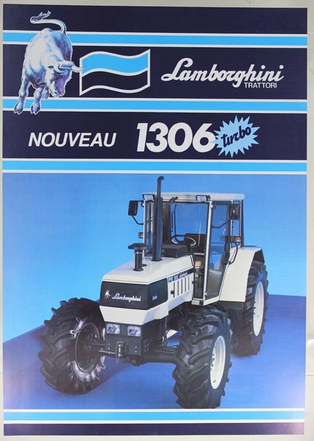 PROSPECTUS BROCHURE LAMBORGHINI 1306 turbo tracteur trattori prospetto ...