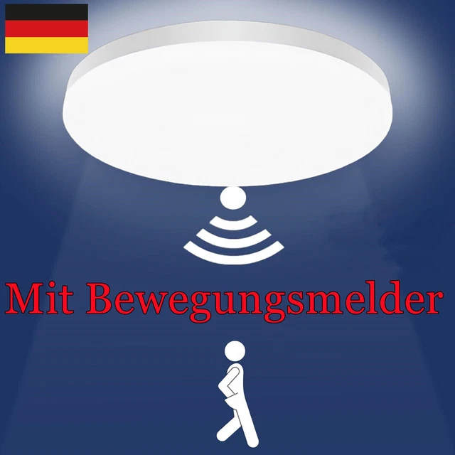 Plafoniera A LED Con Sensore Di Movimento Lampada Da Soffitto Automatica 6000k Bianco Freddo 22cm Rapanda 83199324 - Foto 4