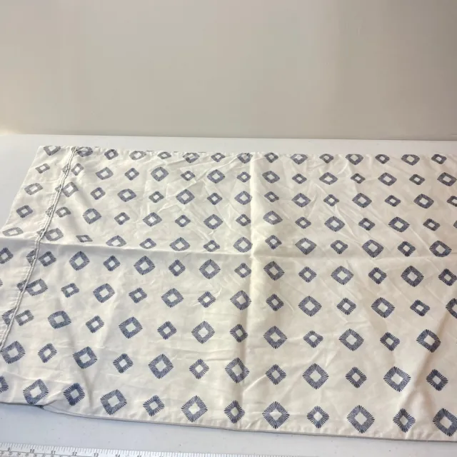 Funda de almohada umbral objetivo estándar azul cuadrado geométrico 100% algodón moderno