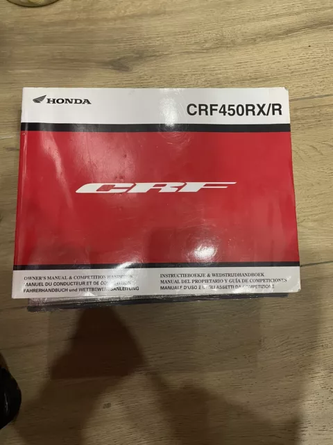 Manuale Honda crf 450 R RX 2019, Cod: 00X3R-MKE-6200.