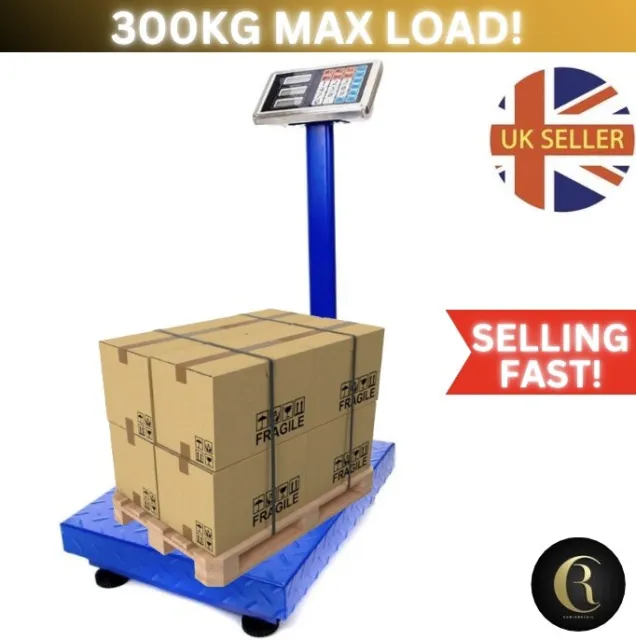 Heavy Duty 300kg UK LCD Digital Industrial Platform Postal Weighing Scales