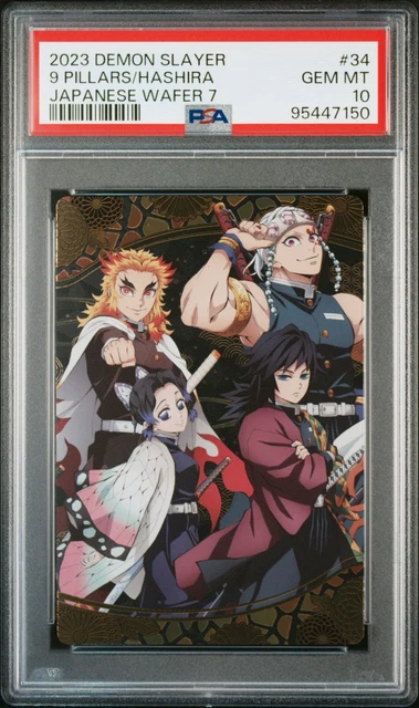 2023 DEMON SLAYER 9 Pillars & Hashira Japanese Wafer 7 #34 PSA 10 Gem