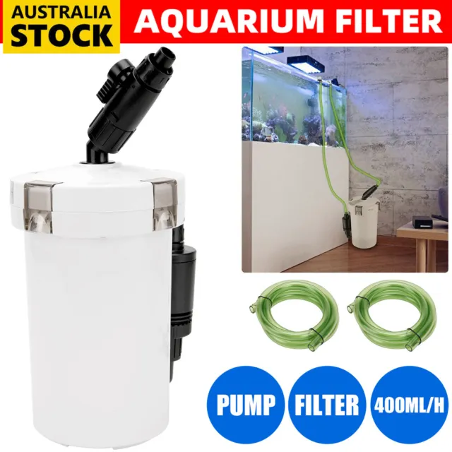 400L/H Aquarium Fish Tank Filter External Canister Filter Pump Aqua Pond Replace