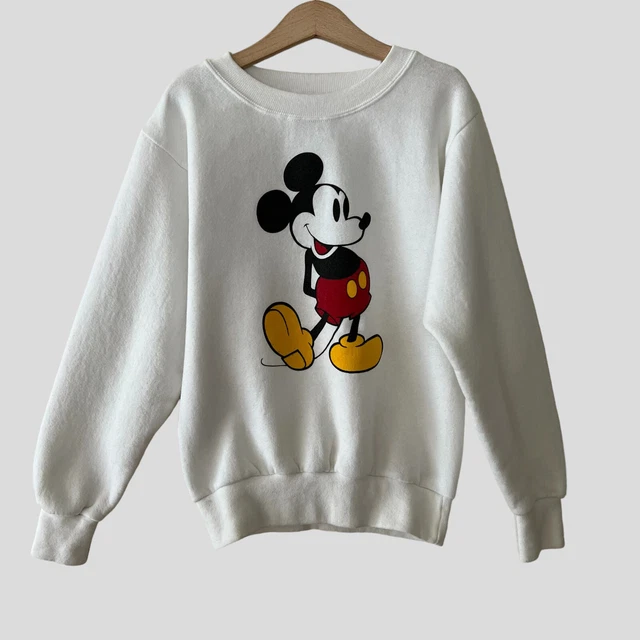 Vintage 90s Mickey Mouse Crewneck Pullover Sweatshirt, Size Youth Large 14-16