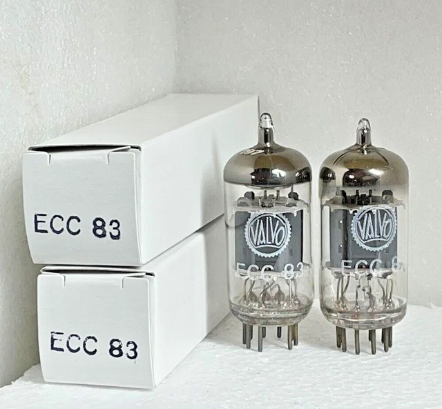 2  tubes  ECC83 12AX7 Philips Valvo matched pair