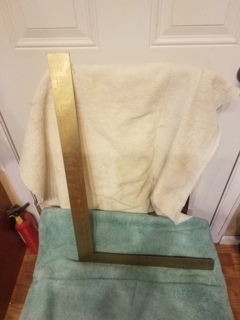 Large Measuring Square, Metal and Gold in Color.  Measures 24" By 16"