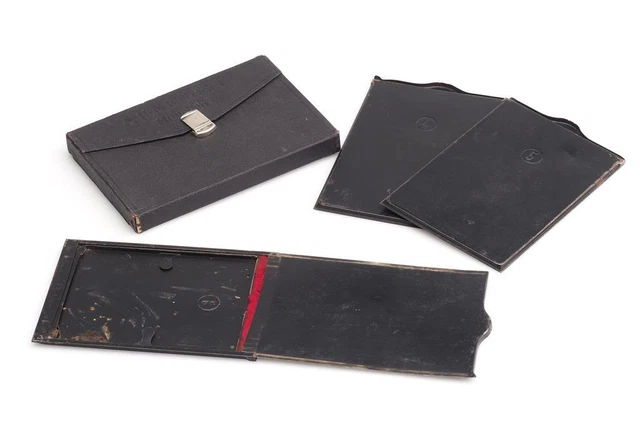 3x Metal Film Holder 3 7/8x5 1/2in With Case Sheet-Film (1695489961)