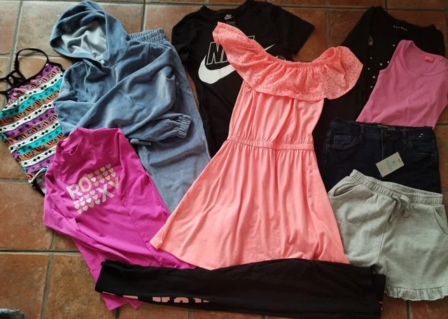Pacchetto vestiti ragazze età 10 11 anni top pantaloncini leggings abito felpa con cappuccio NIKE Next