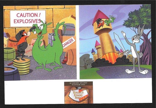 Warner Bros Looney Tunes Knighty Knight Bugs Bunny Cel Promo Card Yosemite Sam